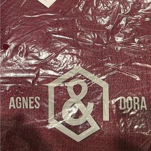 Agnes and dora cable pullover burgundy